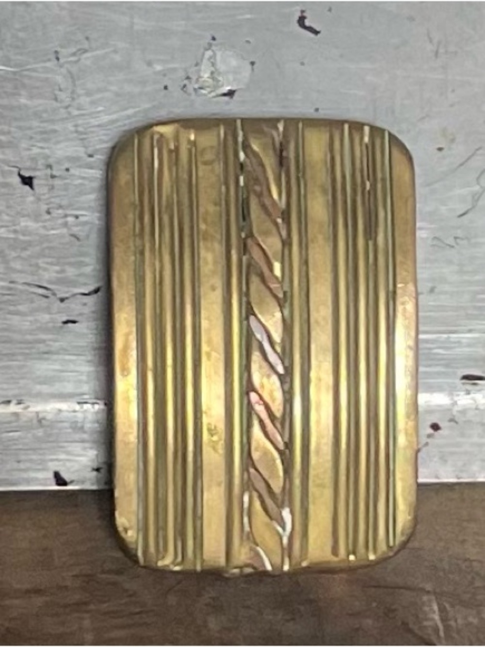 Solid Brass Belt Buckle 1970's Vintage